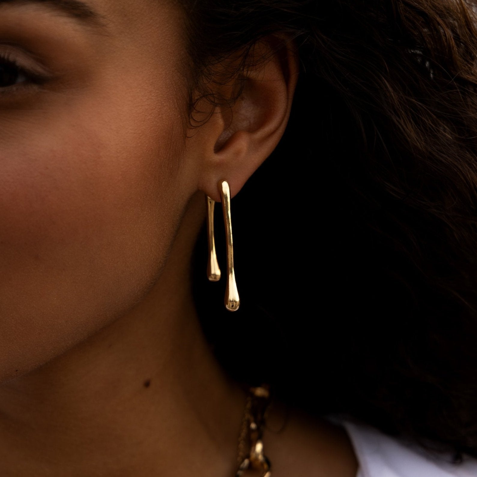 Drippy Earrings- Gold