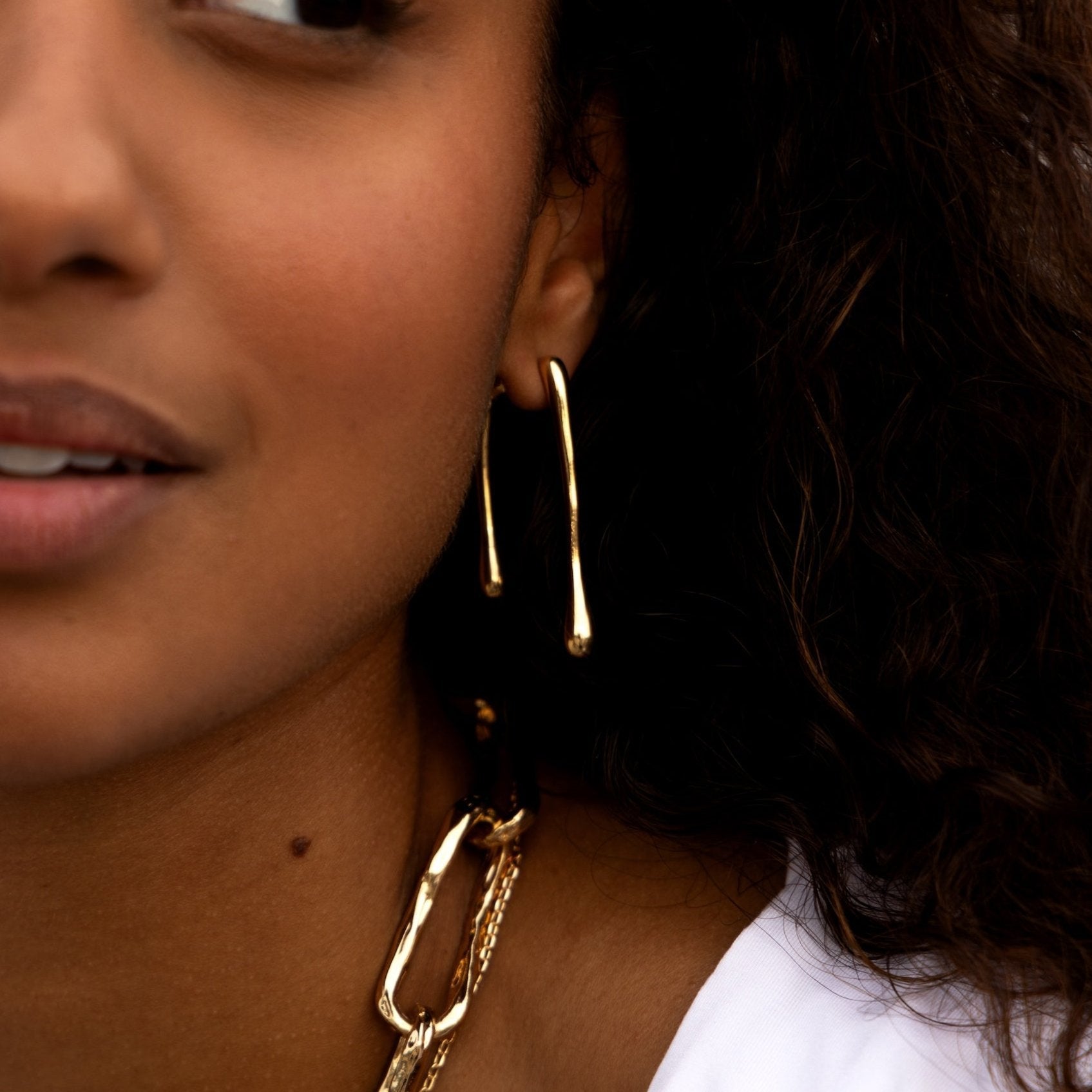 Drippy Earrings- Gold