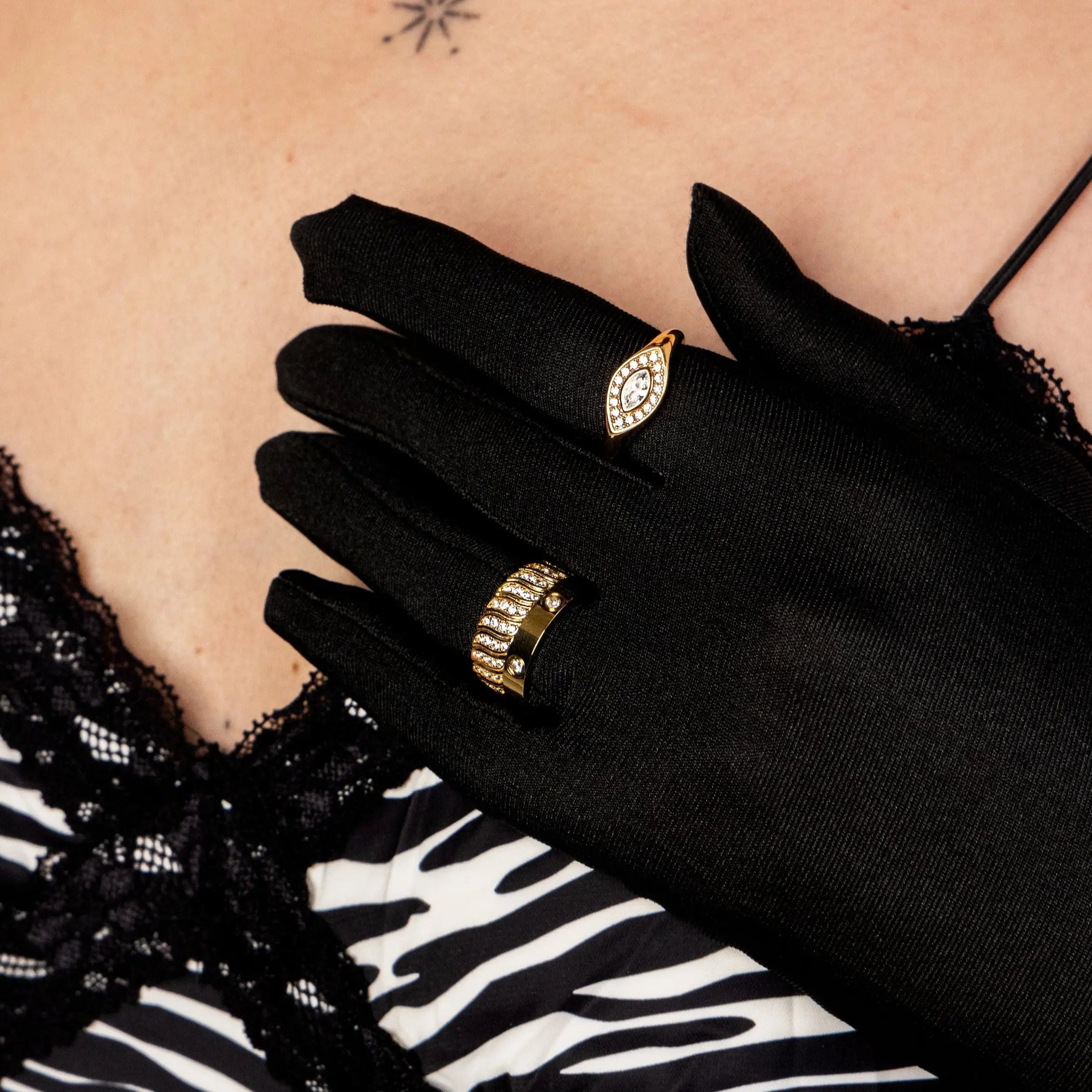 Esther Crystal Wave Ring