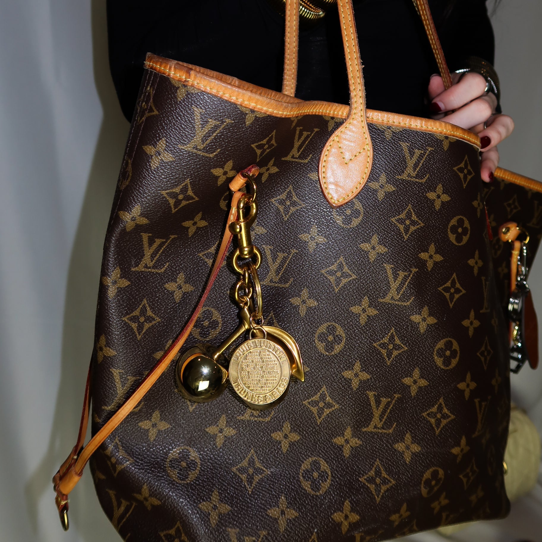 Golden Cherries Bag Charm