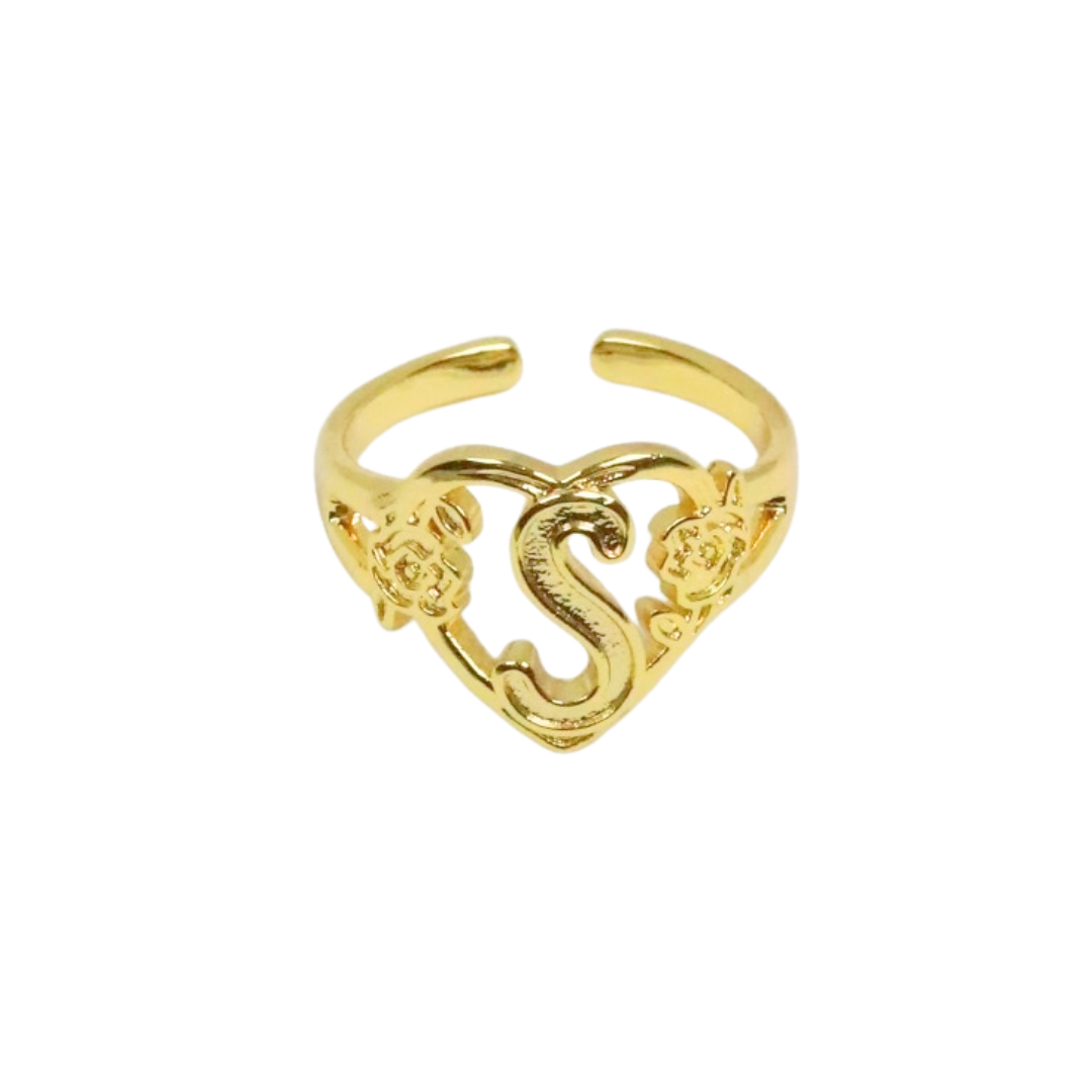 Heart Letter Ring