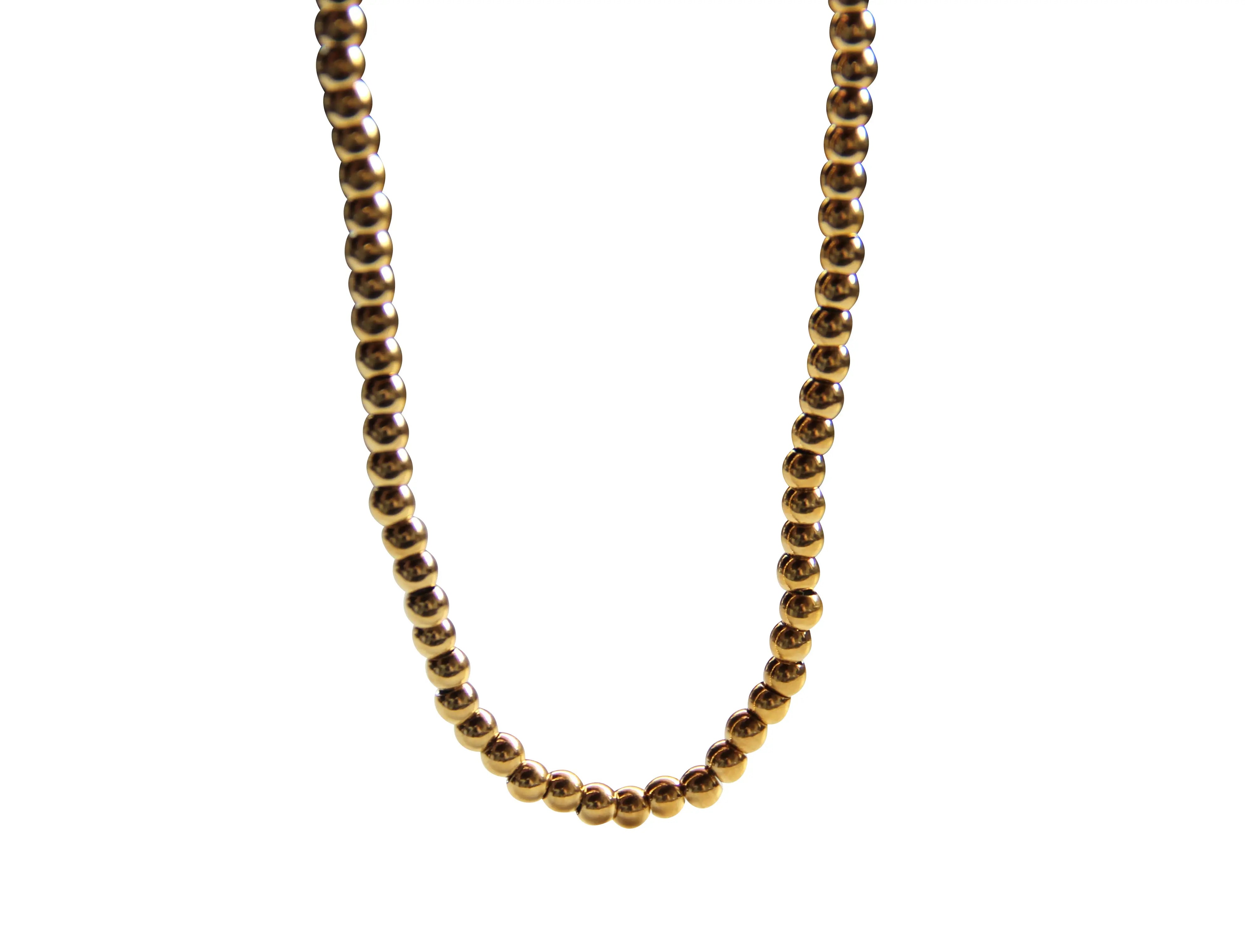 Leora Golden Beaded Necklace - Ahava J