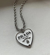 Luxe White Heart Necklace