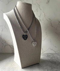 Luxe White Heart Necklace