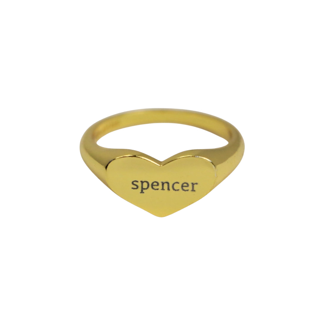 Lydia Custom Engraved Heart Ring