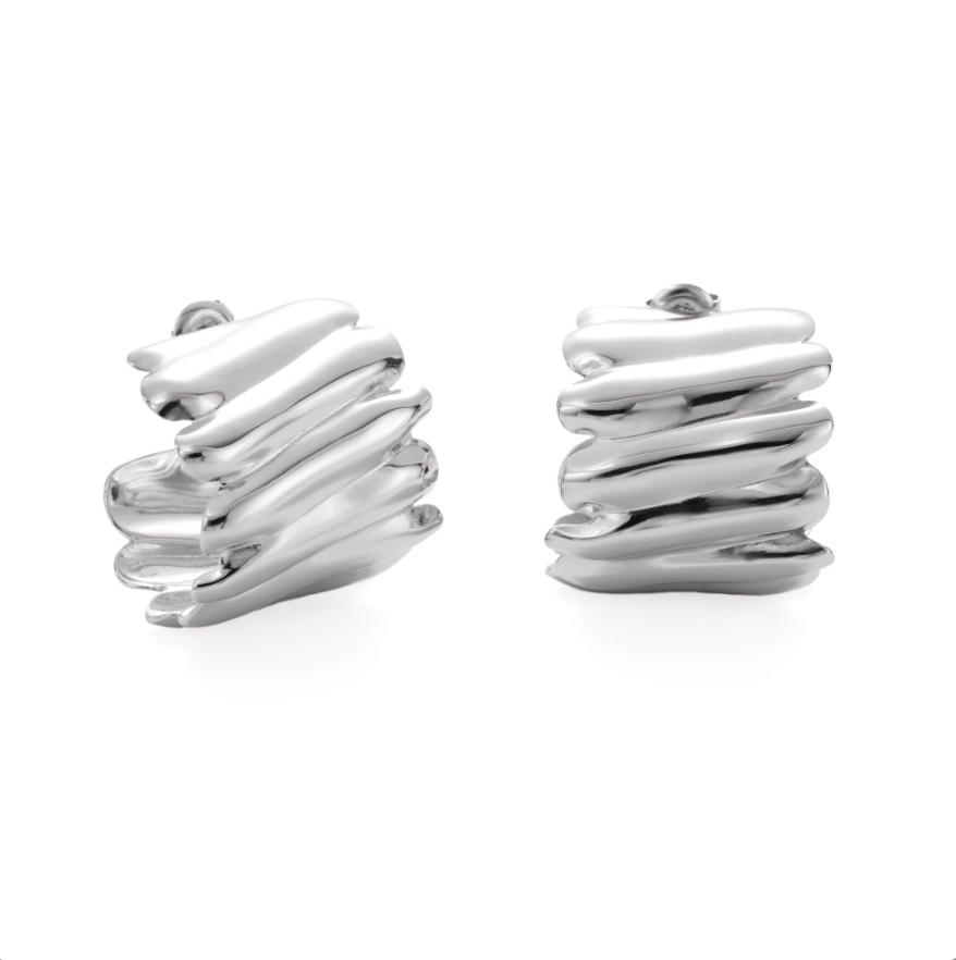 Marley Hoop Earrings- Silver