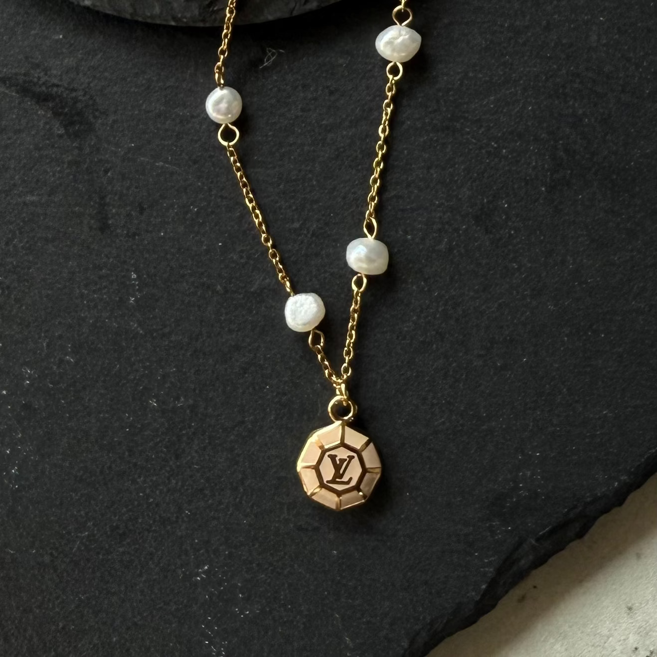 Mini Pale Pink Luxe Charm Necklace