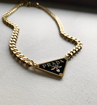Vintage Dark Brown Charm Necklace