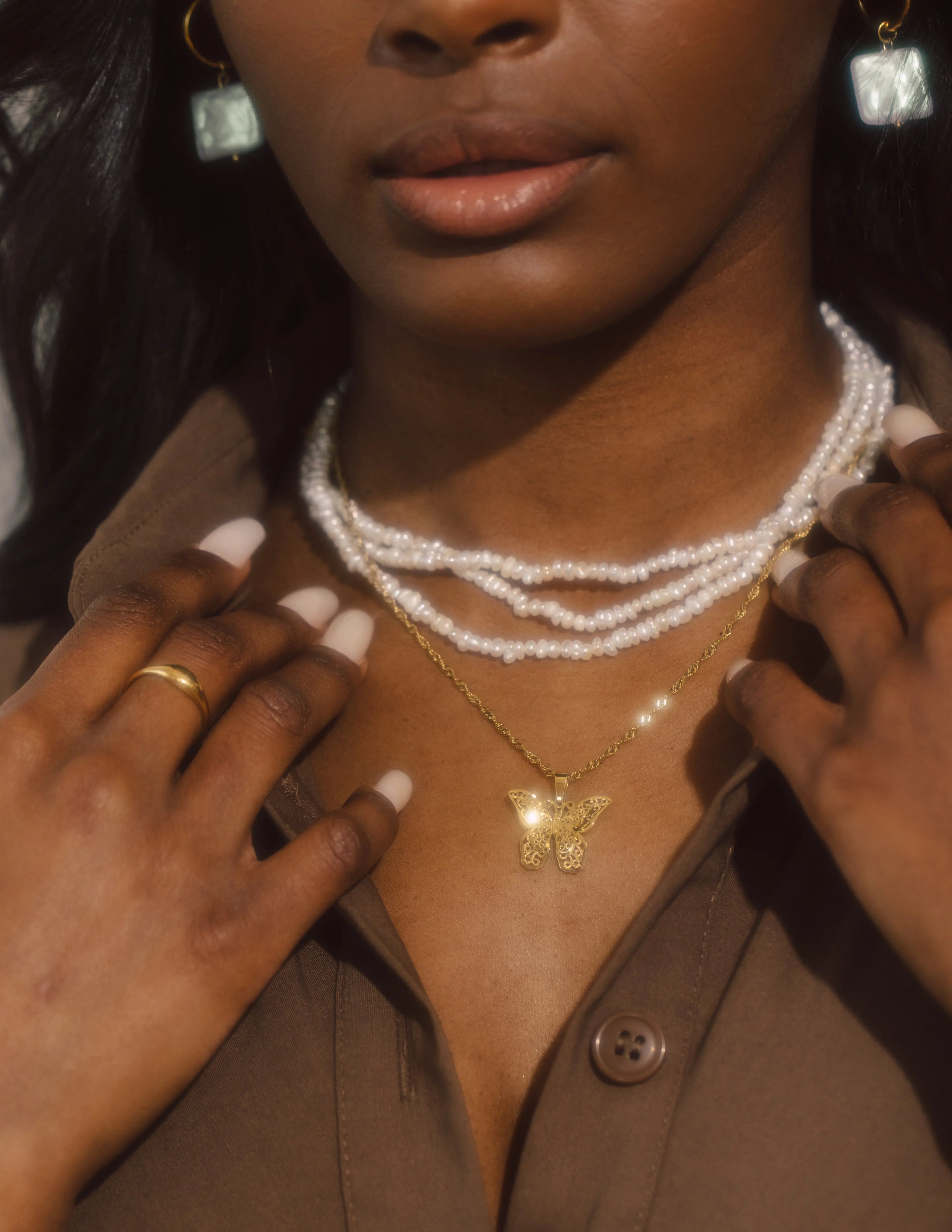 Mya Pearl Choker Necklace - Ahava J