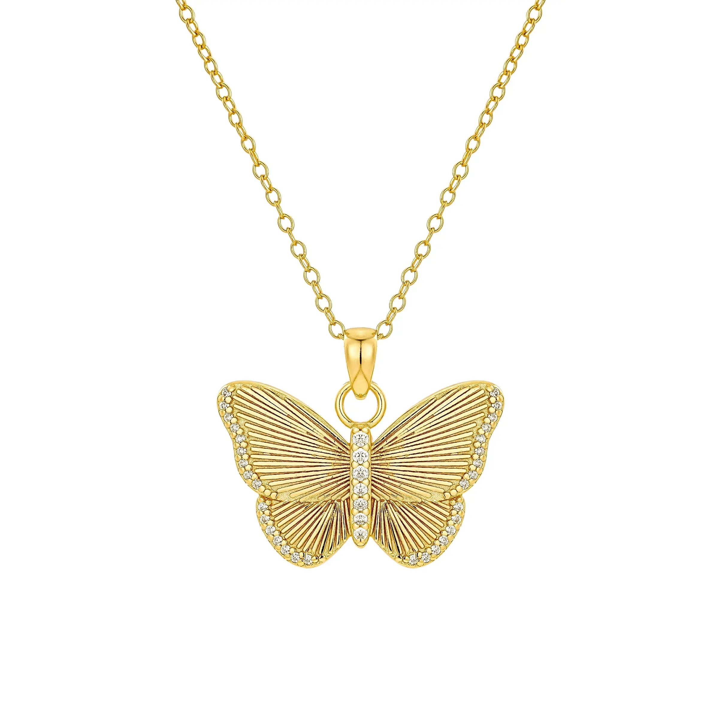 アクセサリー heaven y/project Butterfly Necklace Sterling Silver Mother of Pearl Butterfly Necklace – Noellery