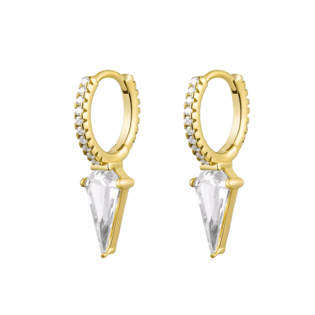 Nayeli Spike Crystal Hoop Earrings