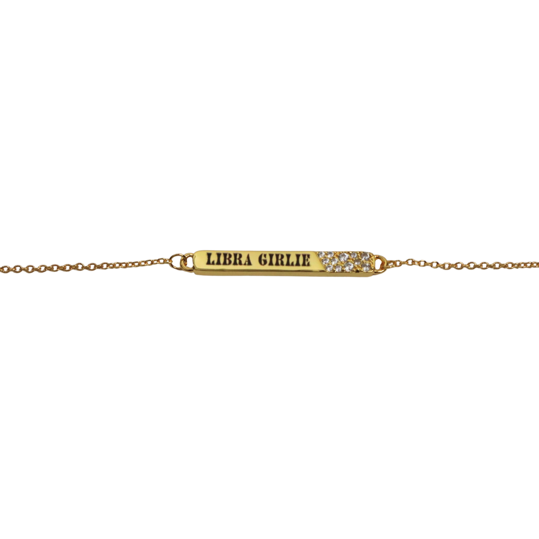 Nellie Custom Engraved Bar Pendant Bracelet