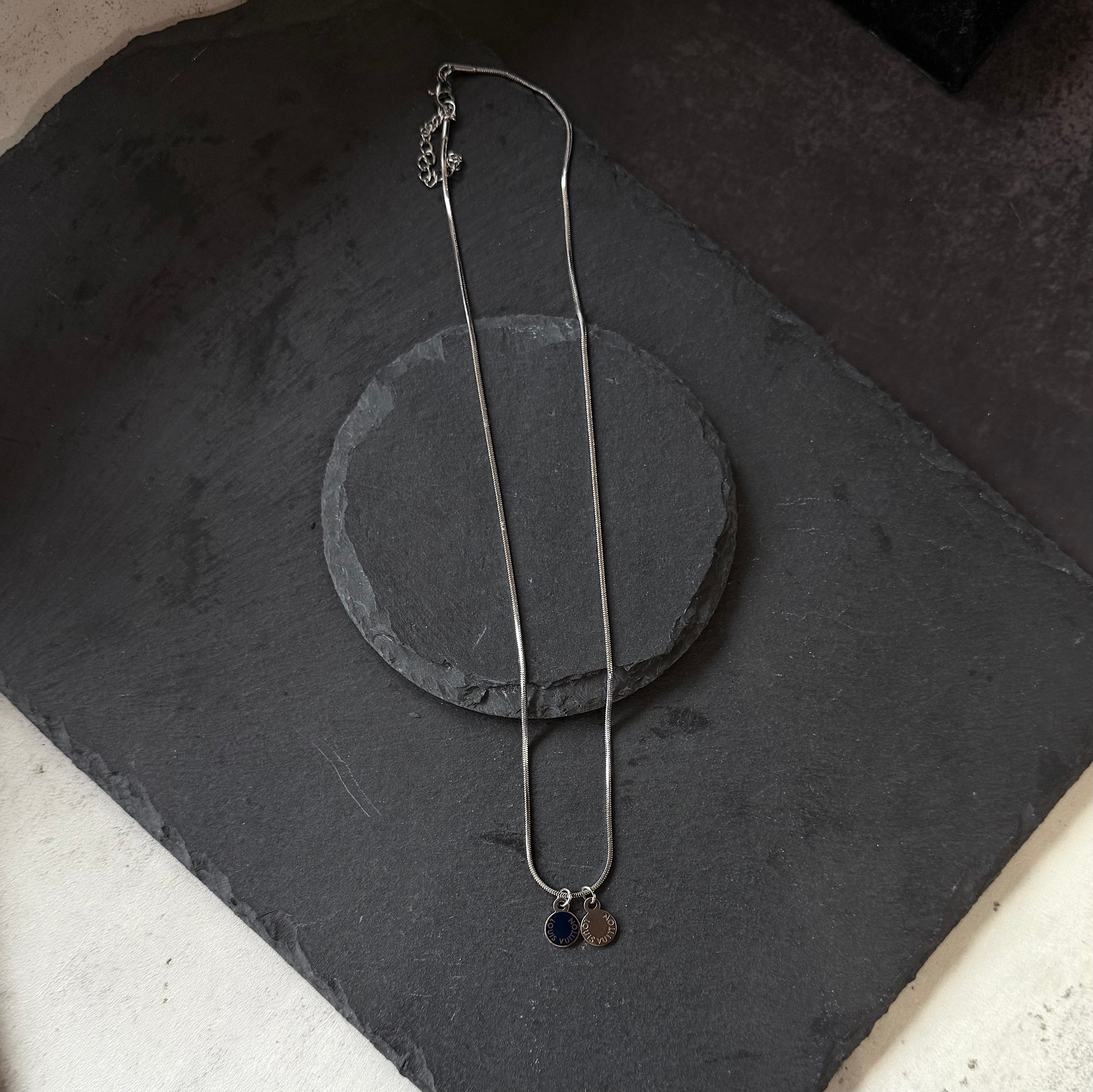 Seeing Double Silver Necklace