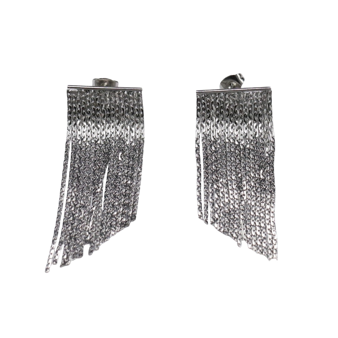 Silver Fringe Earrings