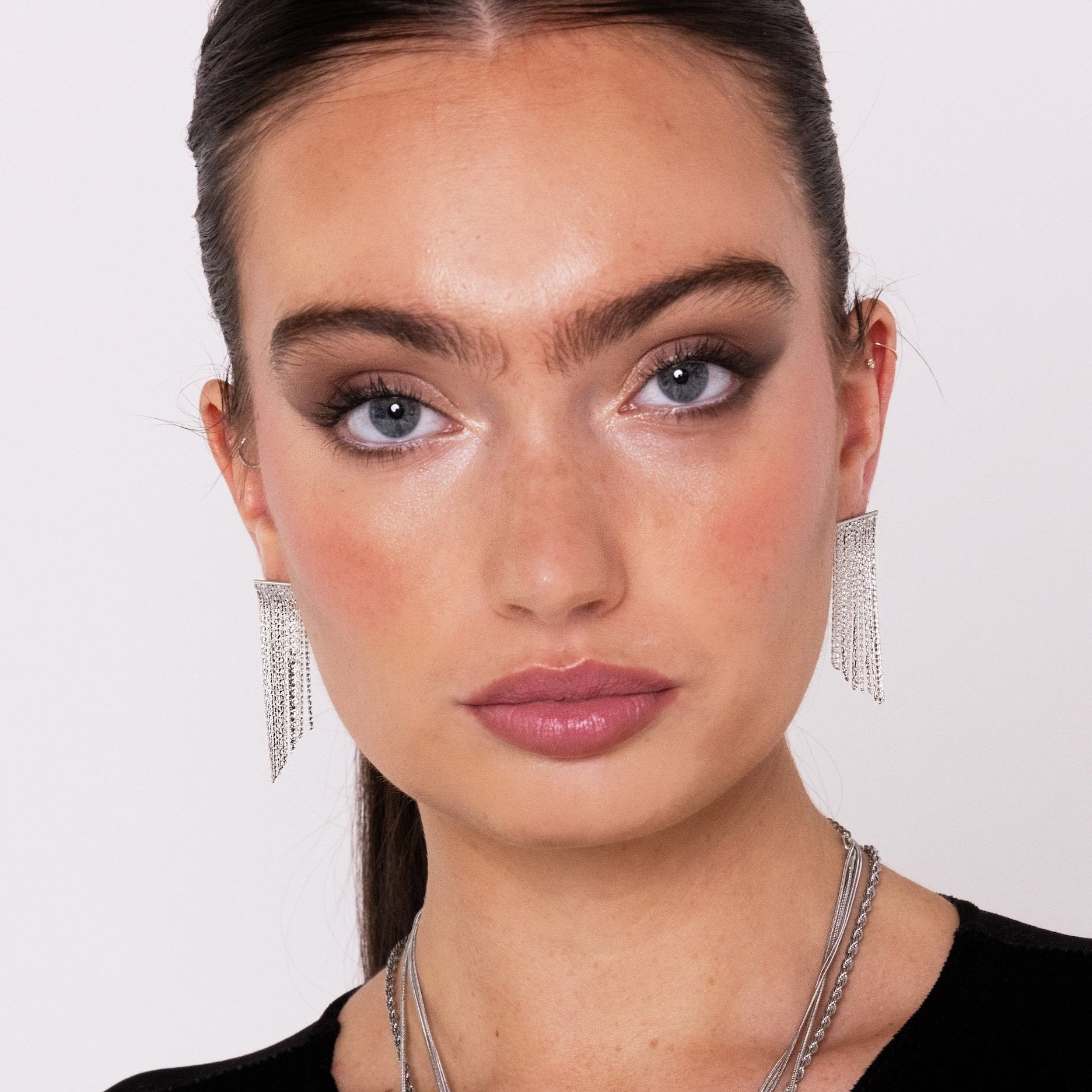 Silver Fringe Earrings