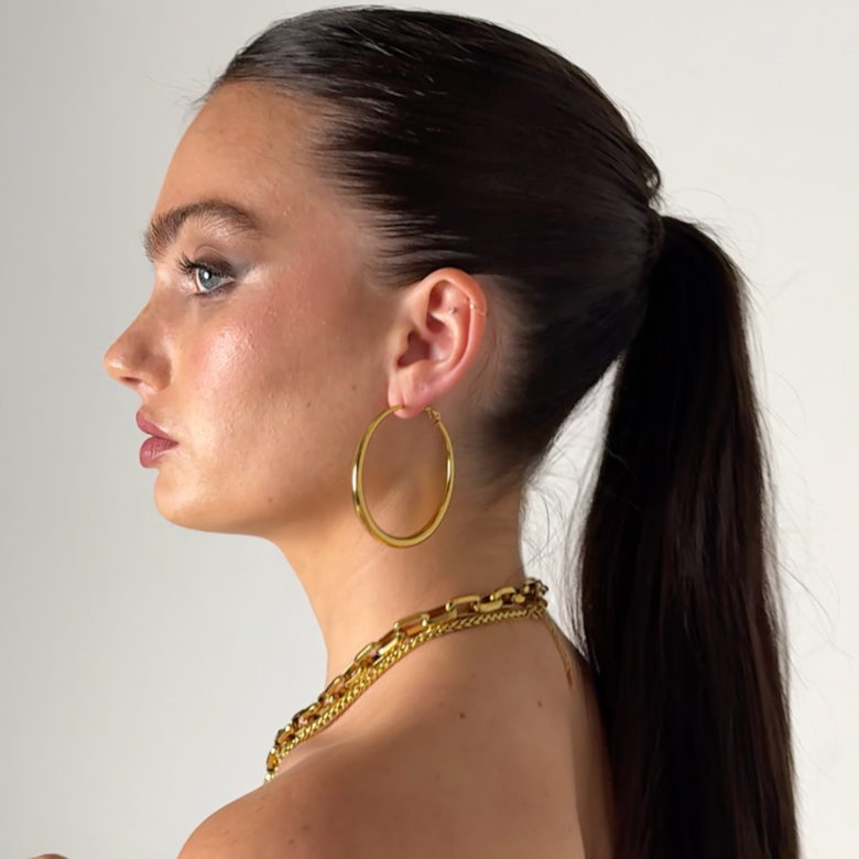 Sloane Statement Hoop Earrings