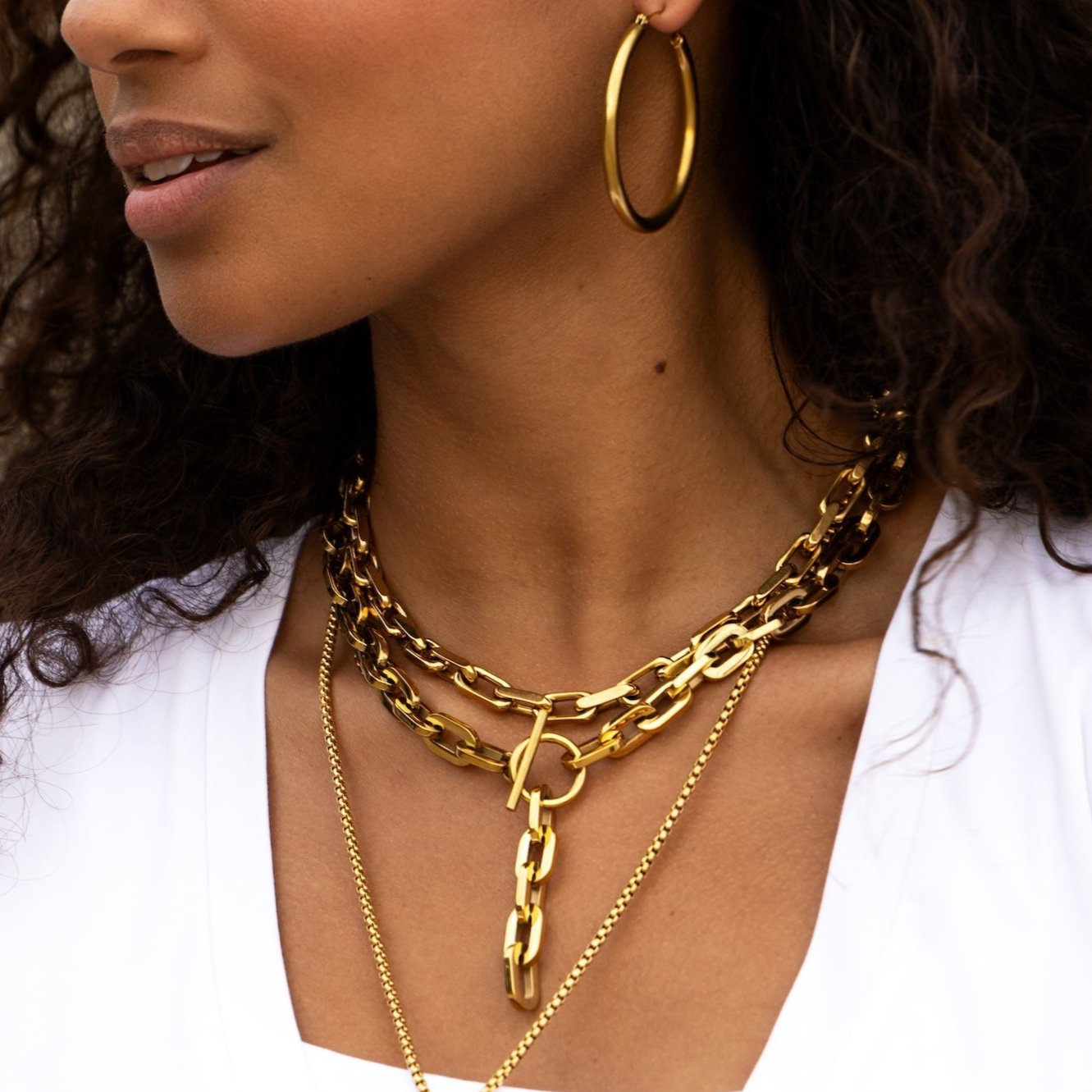 XL Bold Paperclip Chain- Gold