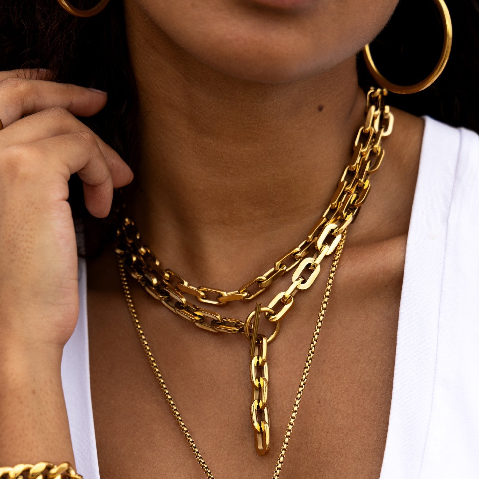 XL Bold Paperclip Chain- Gold