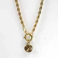 Rope Toggle Vintage Charm Necklace