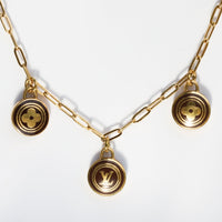 Rope Toggle Vintage Charm Necklace