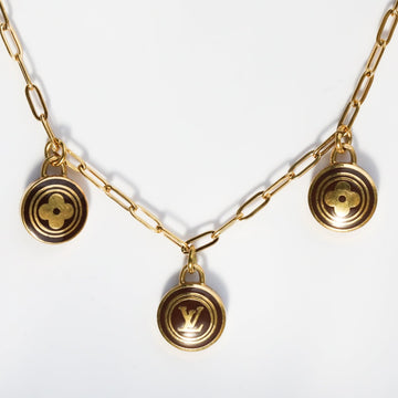 Vintage Dark Brown Charm Necklace